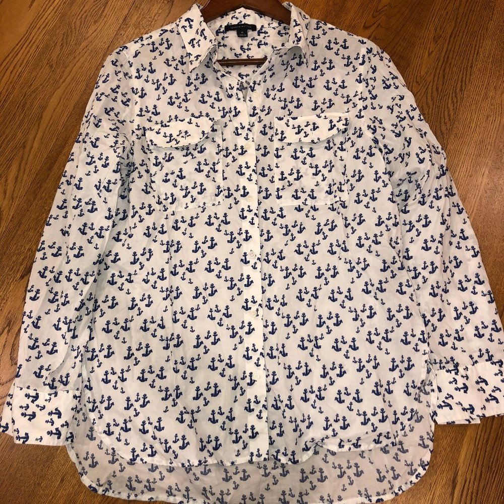 Tommy Hilfiger Anchor Button Front Shirt | M